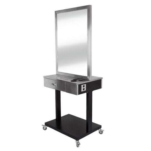 "LUMINA" Stainless Styling Station, Cosmetology School Station, Beauty School Station