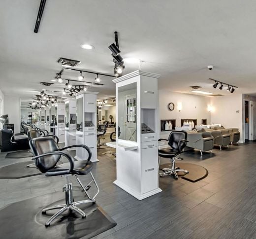 "SIENA" Single Sided Salon Station in Matte Black, Single Sided Styling Station, Single Sided Salon Mirror