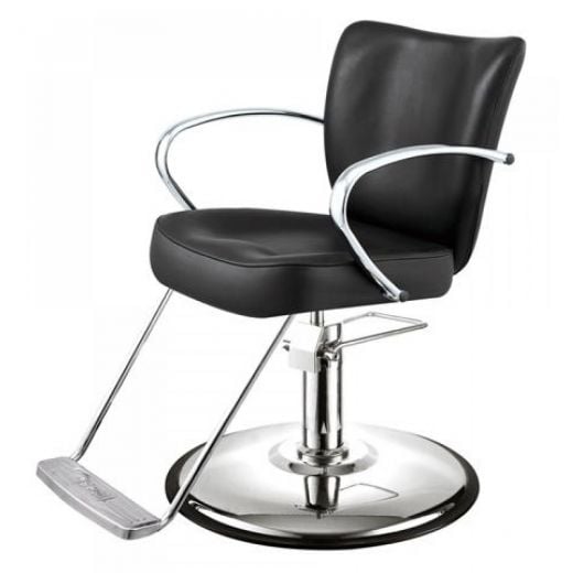 VENUS salon styling chair with stainless armrests