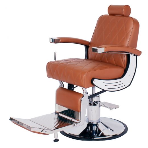 "BARON" Heavy Duty Barber Chair in Chestnut