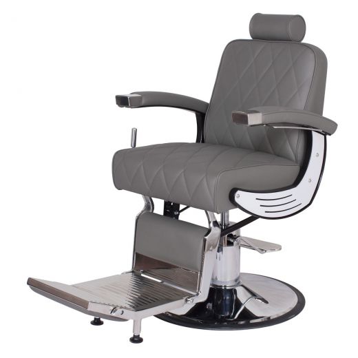 "BARON" Grey Barber Chair, Grey Barber Shop Chairs