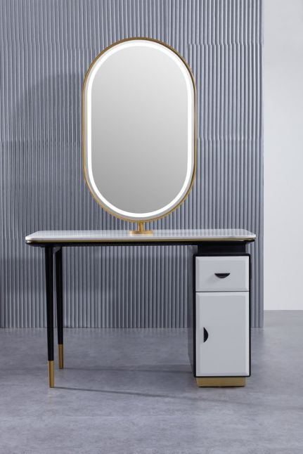 "DELPHI" Double Sided Styling Station, Hair Salon Mirror