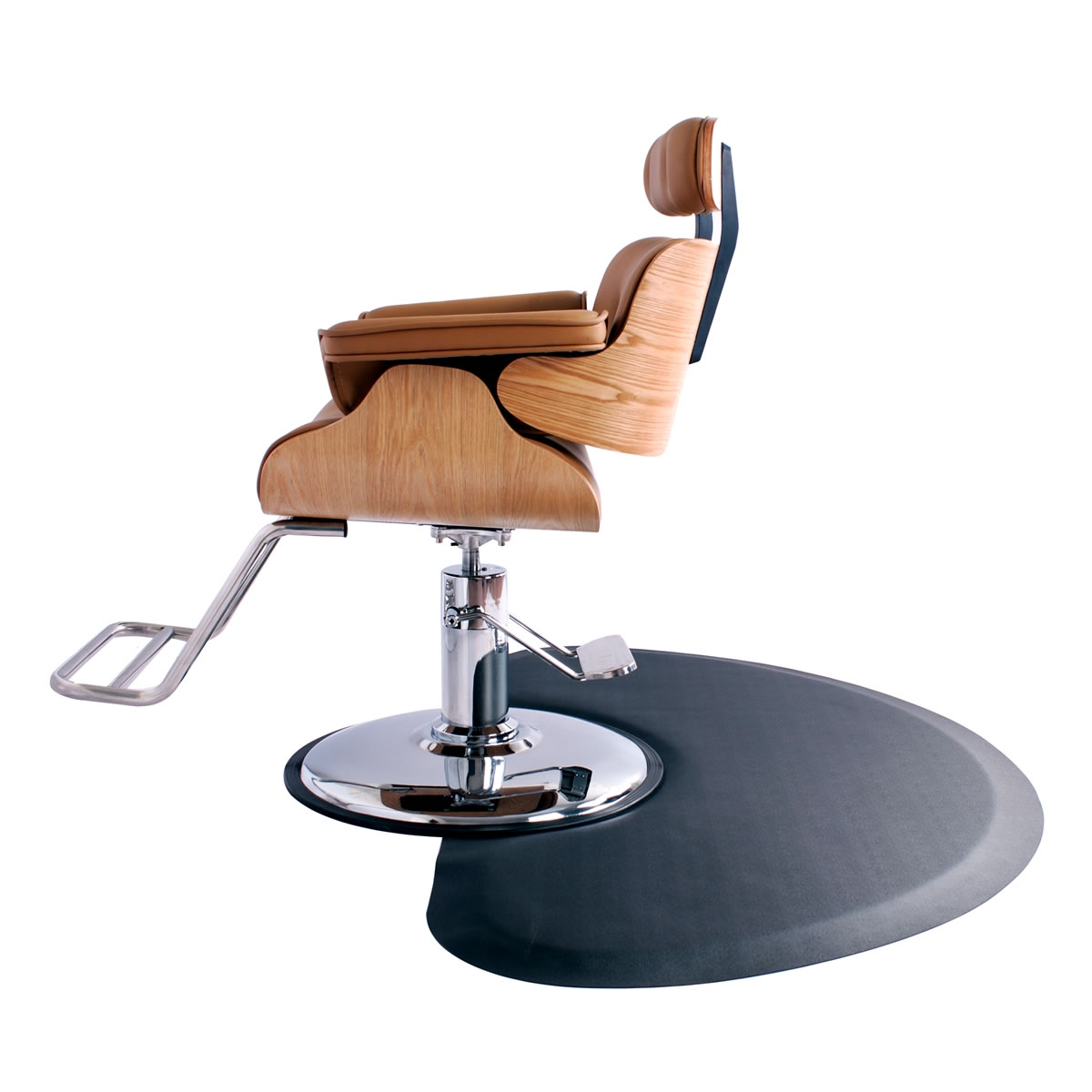 semi-circle salon floor mat for round base